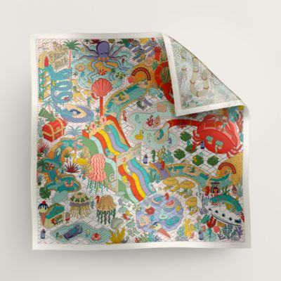 Splash Park double face scarf 90 | Hermès Canada